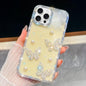 Diamond Glitter Pearl Butterfly Four-Corner Shockproof Phone Case, For iPhone 16 Pro Max, For iPhone 16 Pro, For iPhone 16 Plus, For iPhone 16