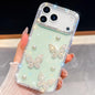 Diamond Glitter Pearl Butterfly Four-Corner Shockproof Phone Case, For iPhone 18 Pro / 17 Pro, For iPhone 18 Pro Max / 17 Pro Max, For iPhone 17, For iPhone 17 Air