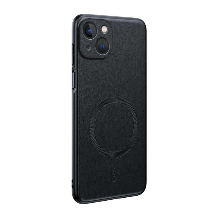 Plain Leather MagSafe Shockproof Phone Case, For iPhone 15, For iPhone 14 Plus, For iPhone 14, For iPhone 14 Pro, For iPhone 14 Pro Max, For iPhone 13 Pro Max