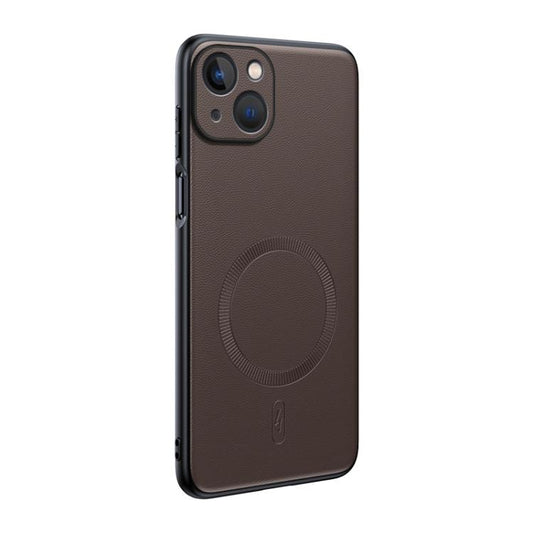 Plain Leather MagSafe Shockproof Phone Case, For iPhone 15, For iPhone 14 Plus, For iPhone 14, For iPhone 14 Pro, For iPhone 14 Pro Max, For iPhone 13 Pro Max