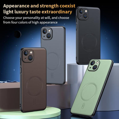 Plain Leather MagSafe Shockproof Phone Case, For iPhone 15, For iPhone 14 Plus, For iPhone 14, For iPhone 14 Pro, For iPhone 14 Pro Max, For iPhone 13 Pro Max