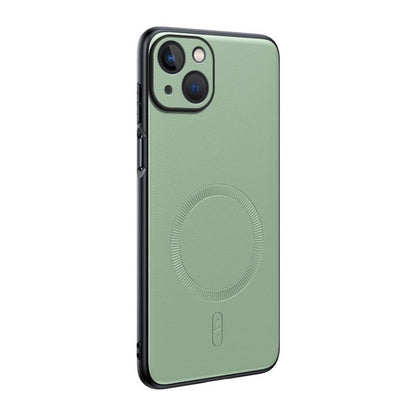 Plain Leather MagSafe Shockproof Phone Case, For iPhone 15, For iPhone 14 Plus, For iPhone 14, For iPhone 14 Pro, For iPhone 14 Pro Max, For iPhone 13 Pro Max