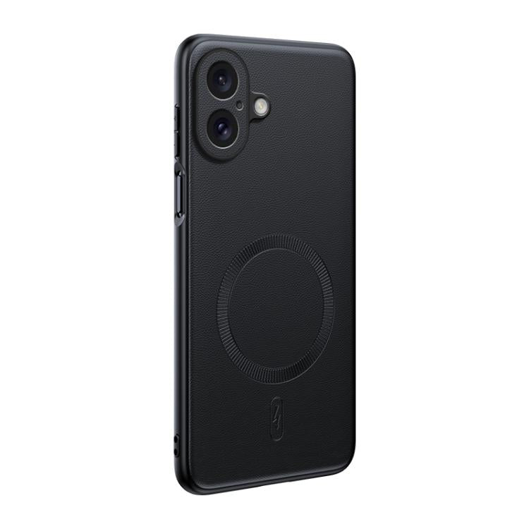 Plain Leather MagSafe Shockproof Phone Case, For iPhone 16 Pro, For iPhone 16 Plus, For iPhone 16, For iPhone 15 Pro Max, For iPhone 15 Pro, For iPhone 15 Plus