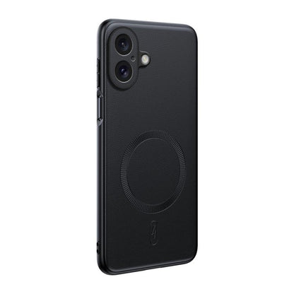 Plain Leather MagSafe Shockproof Phone Case, For iPhone 16 Pro, For iPhone 16 Plus, For iPhone 16, For iPhone 15 Pro Max, For iPhone 15 Pro, For iPhone 15 Plus