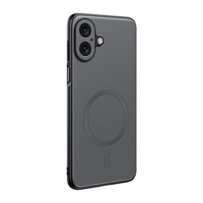 Plain Leather MagSafe Shockproof Phone Case, For iPhone 16 Pro, For iPhone 16 Plus, For iPhone 16, For iPhone 15 Pro Max, For iPhone 15 Pro, For iPhone 15 Plus