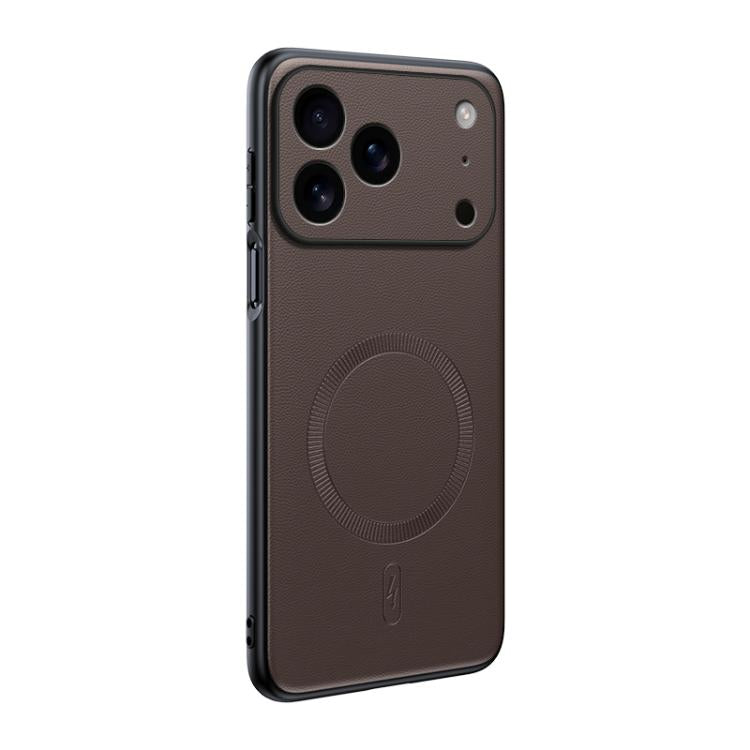 Plain Leather MagSafe Shockproof Phone Case, For iPhone 17 Pro Max, For iPhone 17 Pro, For iPhone 17, For iPhone Air, For iPhone 16e, For iPhone 16 Pro Max