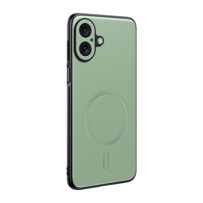 Plain Leather MagSafe Shockproof Phone Case, For iPhone 17 Pro Max, For iPhone 17 Pro, For iPhone 17, For iPhone Air, For iPhone 16e, For iPhone 16 Pro Max