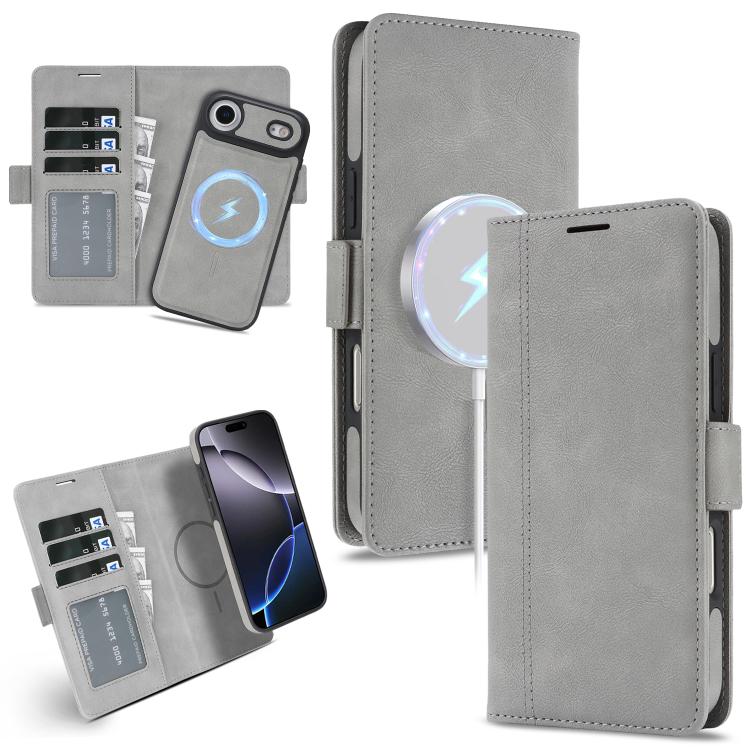 Kalebol Strong Magnetic MagSafe Ring 2 In 1 Split Leather Phone Case, For iPhone Air, For iPhone 16 Pro Max, For iPhone 16 Pro, For iPhone 16 Plus