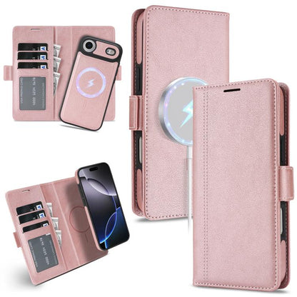 Kalebol Strong Magnetic MagSafe Ring 2 In 1 Split Leather Phone Case, For iPhone Air, For iPhone 16 Pro Max, For iPhone 16 Pro, For iPhone 16 Plus