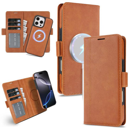 Kalebol Strong Magnetic MagSafe Ring 2 In 1 Split Leather Phone Case, For iPhone Air, For iPhone 16 Pro Max, For iPhone 16 Pro, For iPhone 16 Plus