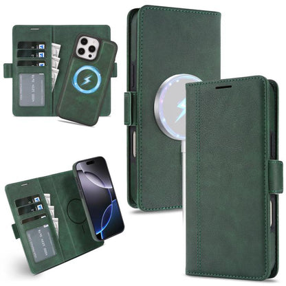 Kalebol Strong Magnetic MagSafe Ring 2 In 1 Split Leather Phone Case, For iPhone Air, For iPhone 16 Pro Max, For iPhone 16 Pro, For iPhone 16 Plus