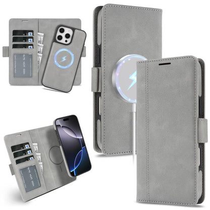 Kalebol Strong Magnetic MagSafe Ring 2 In 1 Split Leather Phone Case, For iPhone Air, For iPhone 16 Pro Max, For iPhone 16 Pro, For iPhone 16 Plus