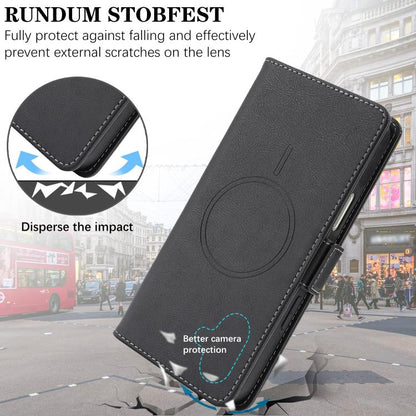 Kalebol Strong Magnetic MagSafe Ring 2 In 1 Split Leather Phone Case, For iPhone 16, For iPhone 15 Pro Max, For iPhone 15 Pro, For iPhone 15 Plus