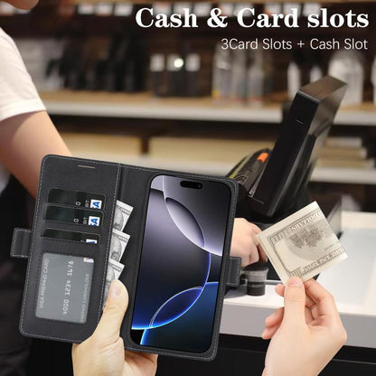 Kalebol Strong Magnetic MagSafe Ring 2 In 1 Split Leather Phone Case, For iPhone 16, For iPhone 15 Pro Max, For iPhone 15 Pro, For iPhone 15 Plus