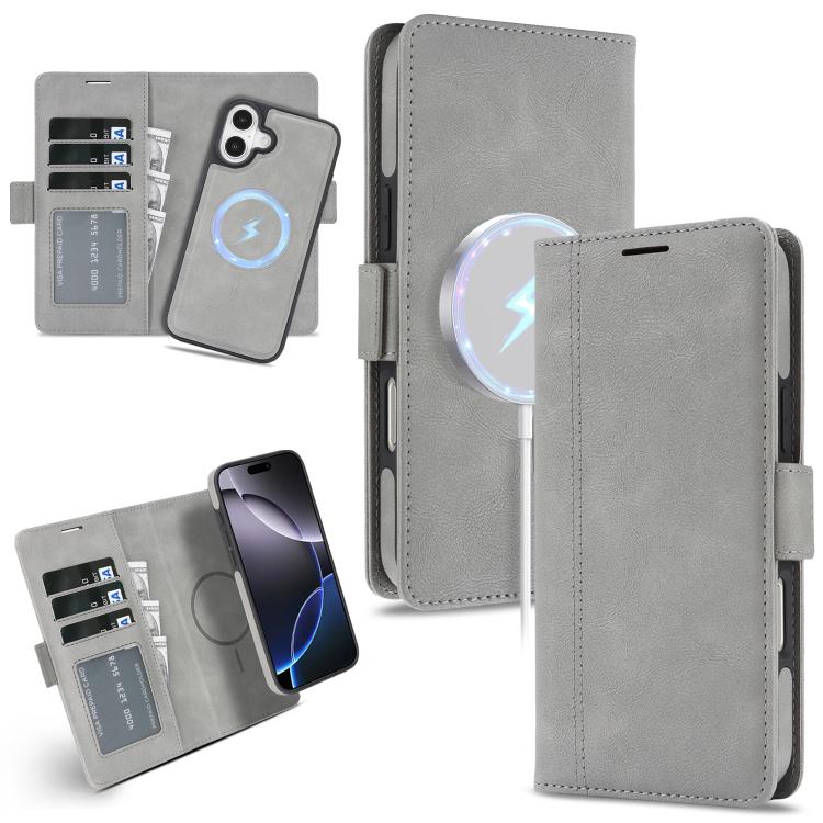 Kalebol Strong Magnetic MagSafe Ring 2 In 1 Split Leather Phone Case, For iPhone Air, For iPhone 16 Pro Max, For iPhone 16 Pro, For iPhone 16 Plus
