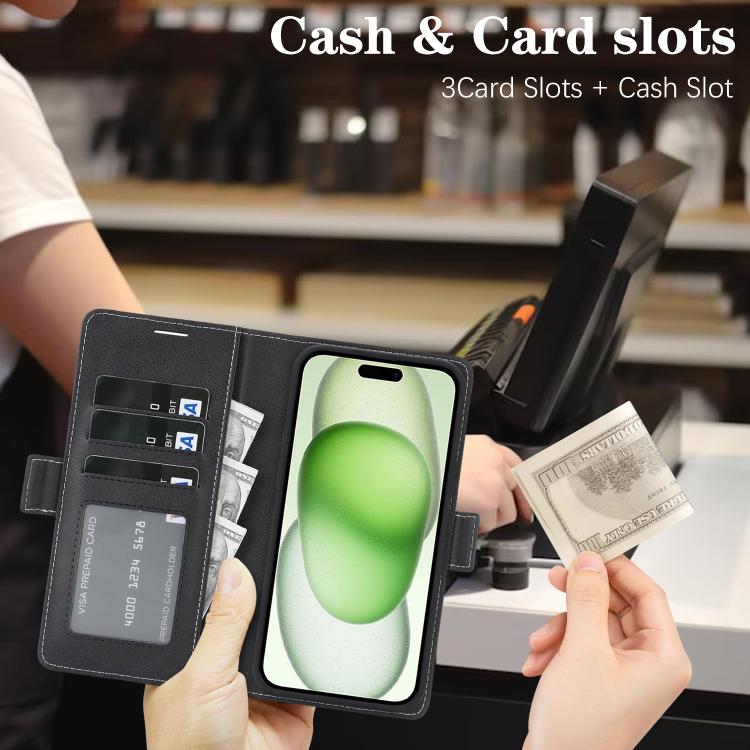 Kalebol Strong Magnetic MagSafe Ring 2 In 1 Split Leather Phone Case, For iPhone 15, For iPhone 14 Plus, For iPhone 14, For iPhone 14 Pro