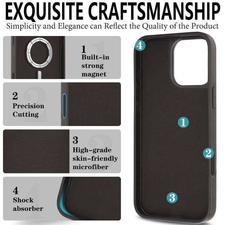 Kalebol Strong Magnetic MagSafe Ring 2 In 1 Split Leather Phone Case, For iPhone 14 Pro Max, For iPhone 13 Pro Max, For iPhone 13 Pro, For iPhone 13