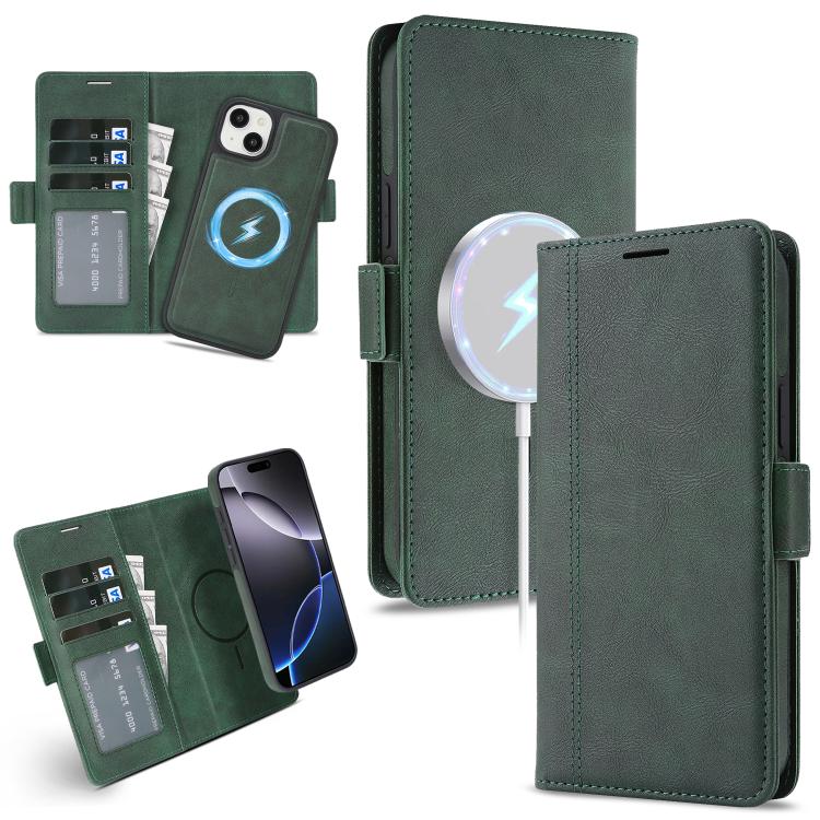 Kalebol Strong Magnetic MagSafe Ring 2 In 1 Split Leather Phone Case, For iPhone 14 Pro Max, For iPhone 13 Pro Max, For iPhone 13 Pro, For iPhone 13