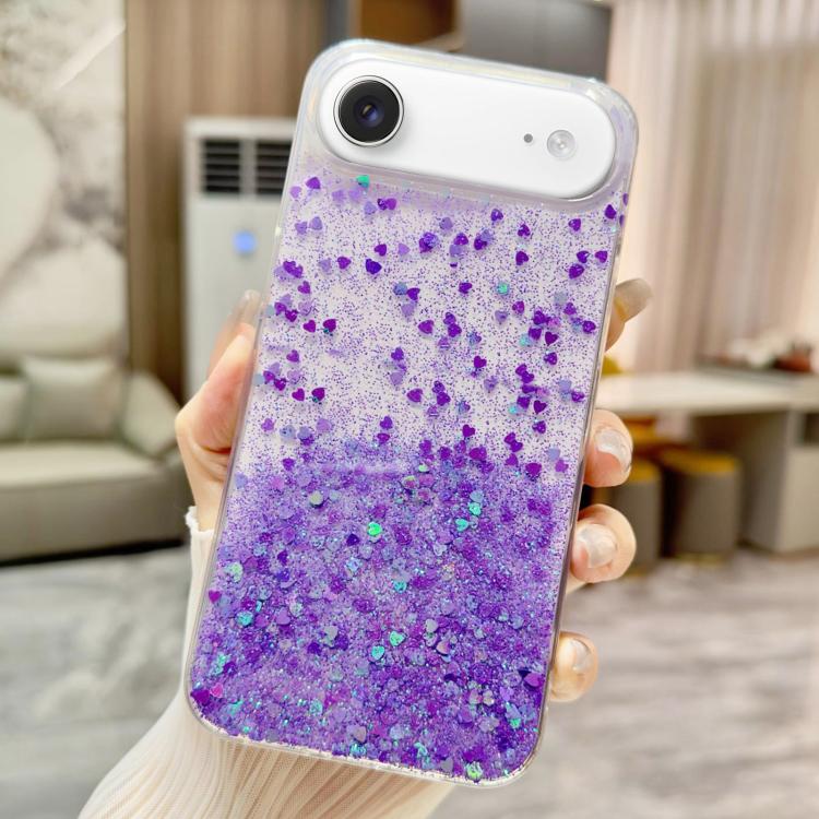 Sequins Glitter Gradient Epoxy TPU Phone Case, For iPhone 18 Pro / 17 Pro, For iPhone 18 Pro Max / 17 Pro Max, For iPhone 17e / 16e, For iPhone 17, For iPhone Air, For iPhone 16 Pro Max