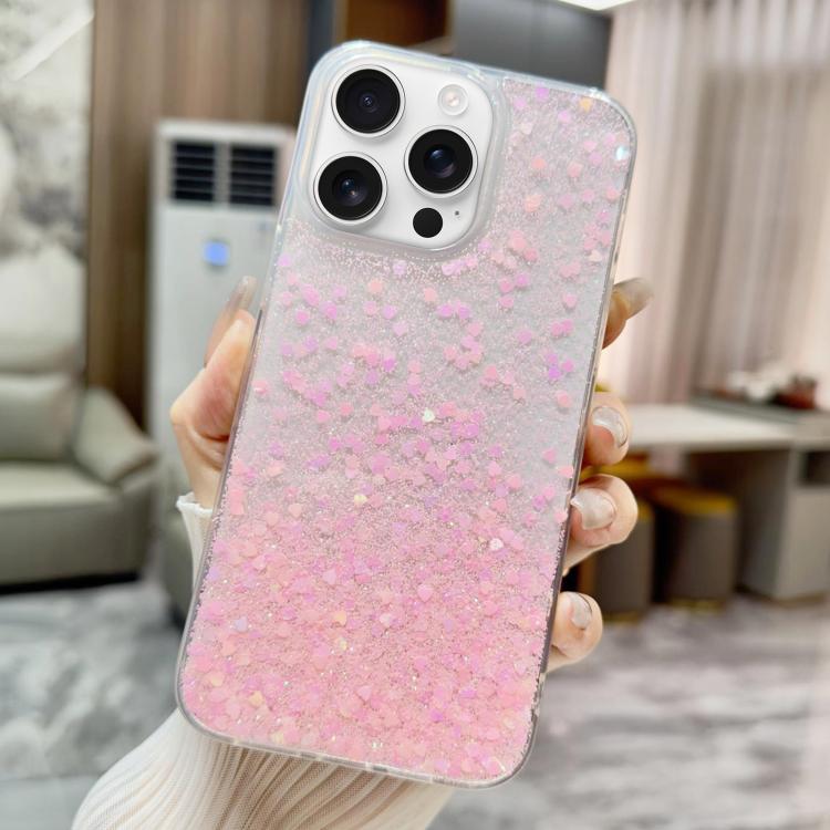Sequins Glitter Gradient Epoxy TPU Phone Case, For iPhone 18 Pro / 17 Pro, For iPhone 18 Pro Max / 17 Pro Max, For iPhone 17e / 16e, For iPhone 17, For iPhone Air, For iPhone 16 Pro Max