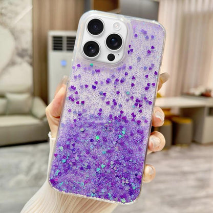 Sequins Glitter Gradient Epoxy TPU Phone Case, For iPhone 16 Pro, For iPhone 16 Plus, For iPhone 16, For iPhone 15 Pro Max, For iPhone 15 Pro, For iPhone 15 Plus