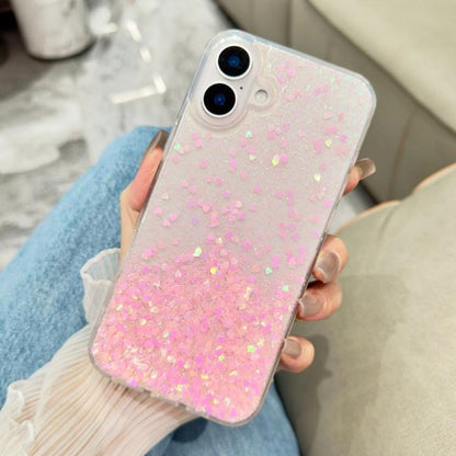 Sequins Glitter Gradient Epoxy TPU Phone Case, For iPhone 16 Pro, For iPhone 16 Plus, For iPhone 16, For iPhone 15 Pro Max, For iPhone 15 Pro, For iPhone 15 Plus