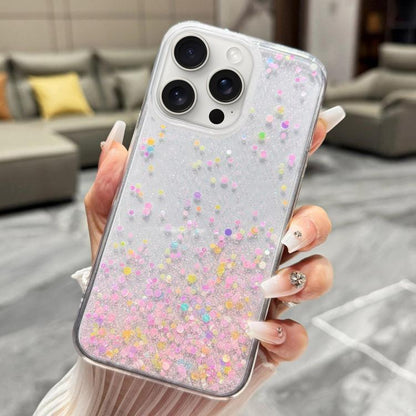 Sequins Glitter Gradient Epoxy TPU Phone Case, For iPhone 16 Pro, For iPhone 16 Plus, For iPhone 16, For iPhone 15 Pro Max, For iPhone 15 Pro, For iPhone 15 Plus
