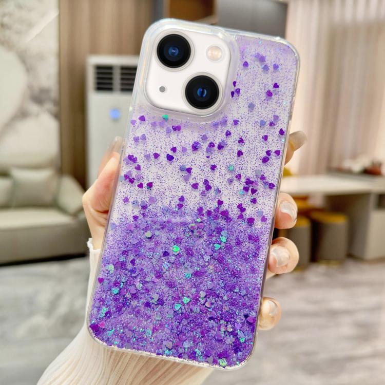 Sequins Glitter Gradient Epoxy TPU Phone Case, For iPhone 16 Pro, For iPhone 16 Plus, For iPhone 16, For iPhone 15 Pro Max, For iPhone 15 Pro, For iPhone 15 Plus