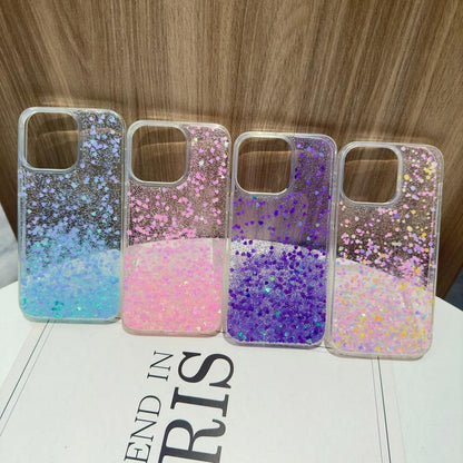 Sequins Glitter Gradient Epoxy TPU Phone Case, For iPhone 18 Pro / 17 Pro, For iPhone 18 Pro Max / 17 Pro Max, For iPhone 17e / 16e, For iPhone 17, For iPhone Air, For iPhone 16 Pro Max