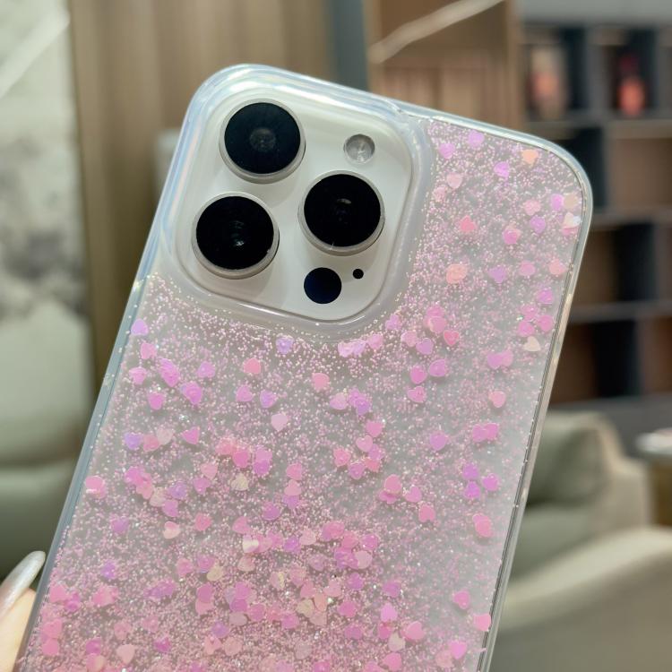 Sequins Glitter Gradient Epoxy TPU Phone Case, For iPhone 16 Pro, For iPhone 16 Plus, For iPhone 16, For iPhone 15 Pro Max, For iPhone 15 Pro, For iPhone 15 Plus
