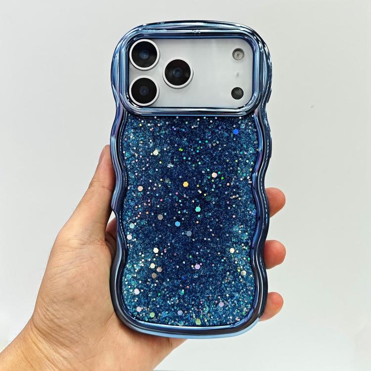 Wave Glitter Sequined Electroplated Phone Case, For iPhone 17 Pro Max, For iPhone 17 Pro, For iPhone 17