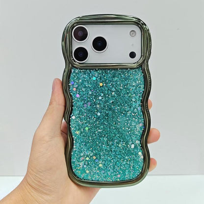 Wave Glitter Sequined Electroplated Phone Case, For iPhone 17 Pro Max, For iPhone 17 Pro, For iPhone 17
