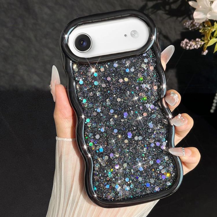 Wave Glitter Sequined Electroplated Phone Case, For iPhone 17, For iPhone Air, For iPhone 16 Pro Max