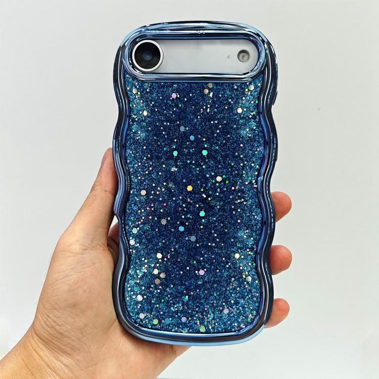 Wave Glitter Sequined Electroplated Phone Case, For iPhone 17, For iPhone Air, For iPhone 16 Pro Max