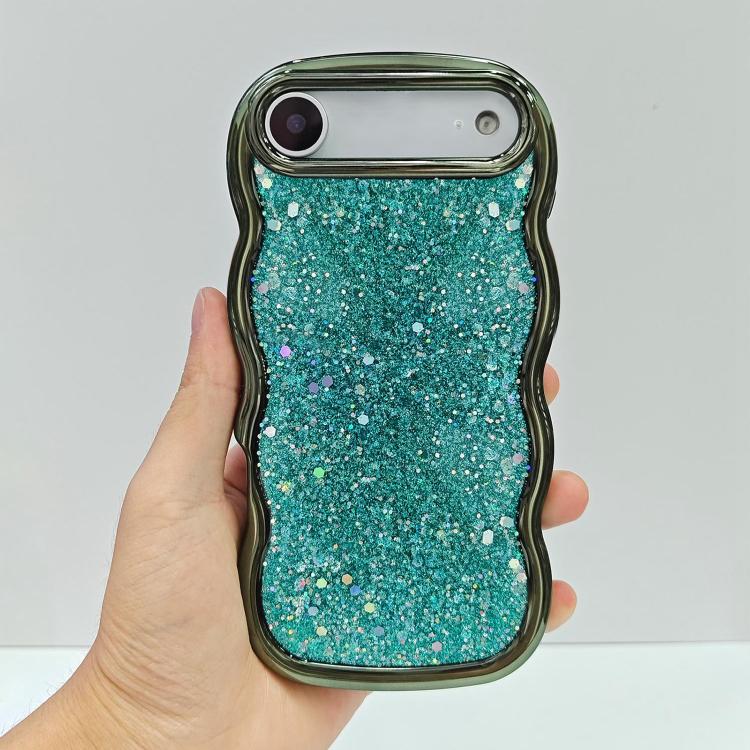 Wave Glitter Sequined Electroplated Phone Case, For iPhone 17, For iPhone Air, For iPhone 16 Pro Max