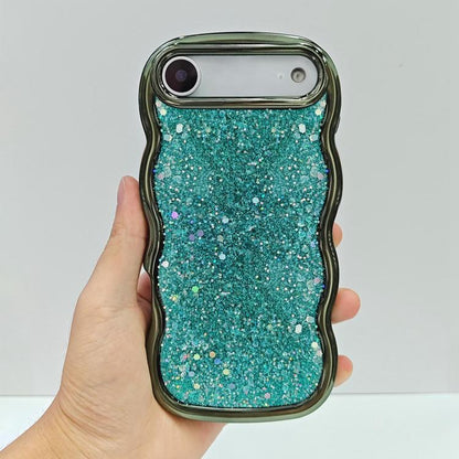 Wave Glitter Sequined Electroplated Phone Case, For iPhone 17, For iPhone Air, For iPhone 16 Pro Max
