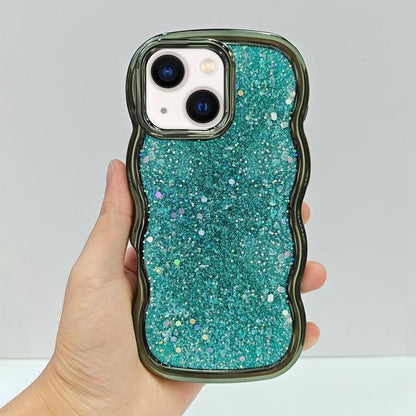 Wave Glitter Sequined Electroplated Phone Case, For iPhone 17, For iPhone Air, For iPhone 16 Pro Max