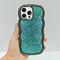 Wave Glitter Sequined Electroplated Phone Case, For iPhone 17, For iPhone Air, For iPhone 16 Pro Max