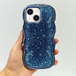 Wave Glitter Sequined Electroplated Phone Case, For iPhone 15, For iPhone 14 Plus, For iPhone 14