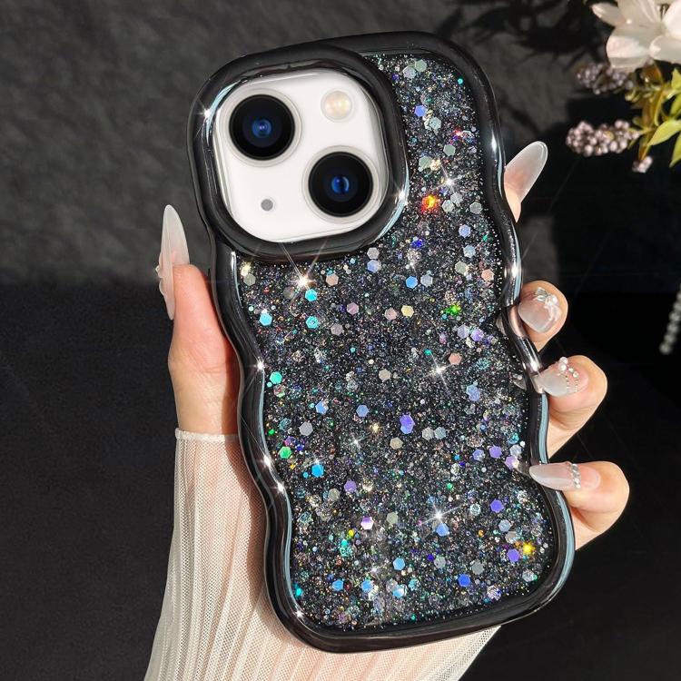 Wave Glitter Sequined Electroplated Phone Case, For iPhone 13 Pro, For iPhone 13