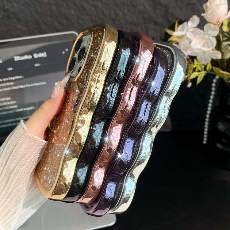 Wave Glitter Sequined Electroplated Phone Case, For iPhone 15, For iPhone 14 Plus, For iPhone 14