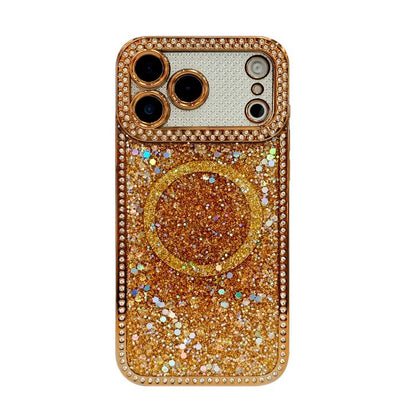 Diamond Sequins Glitter MagSafe Electroplating Phone Case, For iPhone 16 Pro Max, For iPhone 16 Pro, For iPhone 16 Plus, For iPhone 16