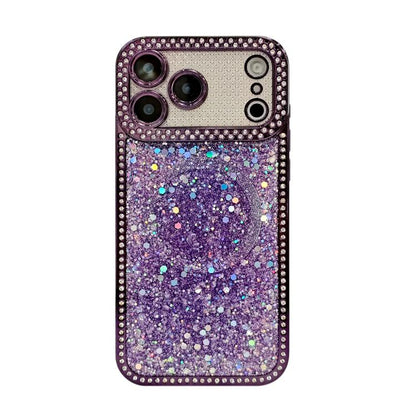 Diamond Sequins Glitter MagSafe Electroplating Phone Case, For iPhone 16 Pro Max, For iPhone 16 Pro, For iPhone 16 Plus, For iPhone 16
