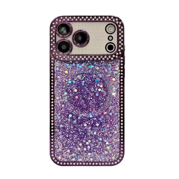 Diamond Sequins Glitter MagSafe Electroplating Phone Case, For iPhone 13 Pro Max, For iPhone 13 Pro, For iPhone 13