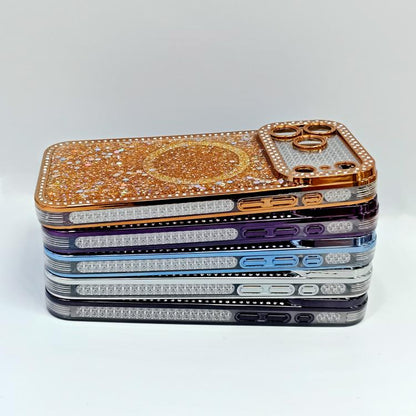 Diamond Sequins Glitter MagSafe Electroplating Phone Case, For iPhone 16 Pro Max, For iPhone 16 Pro, For iPhone 16 Plus, For iPhone 16