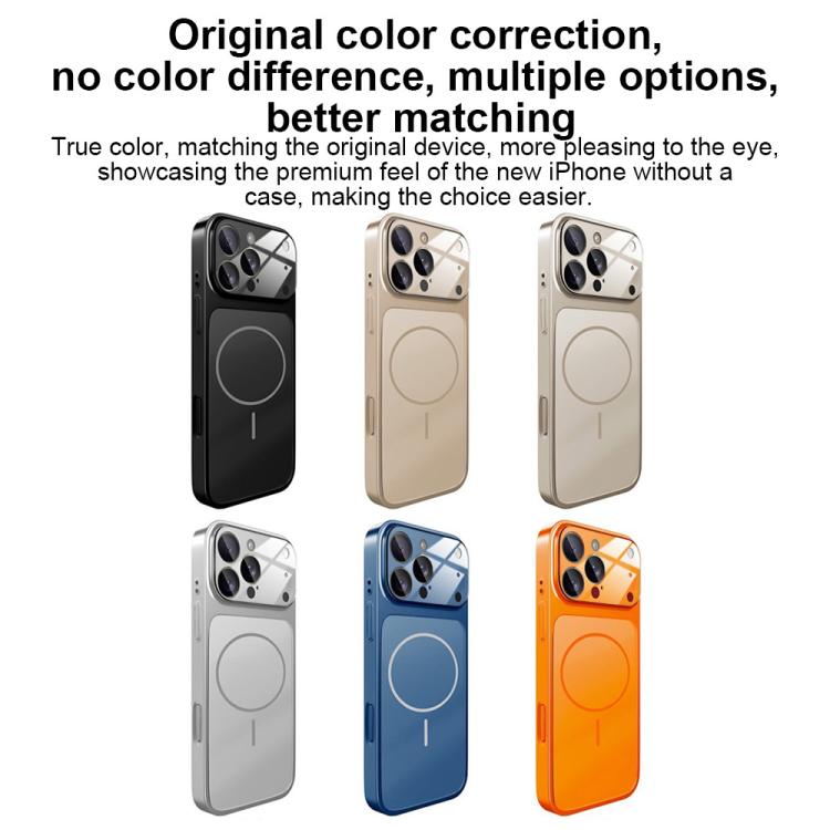 Change to 17 Big Lens Window Frosted MagSafe Phone Case, For iPhone 16 Pro Max, For iPhone 16 Pro, For iPhone 16 Plus, For iPhone 16