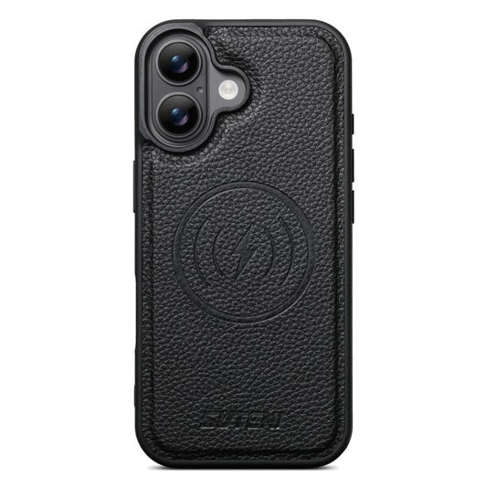 Suteni G5 Large Litchi Texture Vegan Leather Magnetic Back Phone Case, For iPhone 18, For iPhone 18 Pro, For iPhone 18 Pro Max, For iPhone 17 Pro Max, For iPhone 17 Pro, For iPhone 17, For iPhone 16 Pro Max, For iPhone 16 Pro, For iPhone 16 Plus       ...
