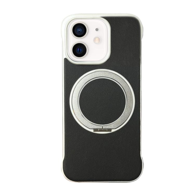 Frameless Leather-Skin PC MagSafe Holder Phone Case, For iPhone 12 Pro, For iPhone 11 Pro Max, For iPhone 11