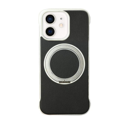 Frameless Leather-Skin PC MagSafe Holder Phone Case, For iPhone 12 Pro, For iPhone 11 Pro Max, For iPhone 11