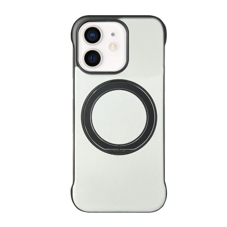 Frameless Leather-Skin PC MagSafe Holder Phone Case, For iPhone 12 Pro, For iPhone 11 Pro Max, For iPhone 11